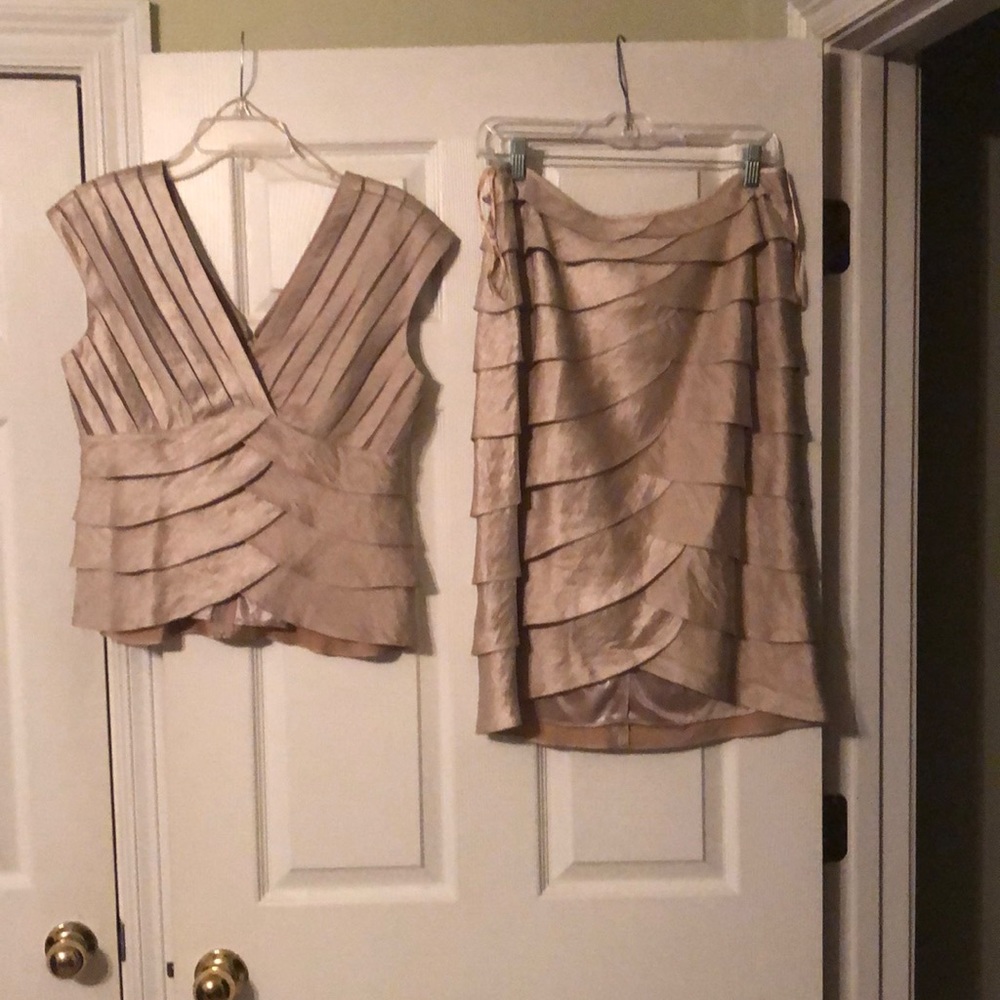 Victor Costa special occasions dress champagne Sz 10
